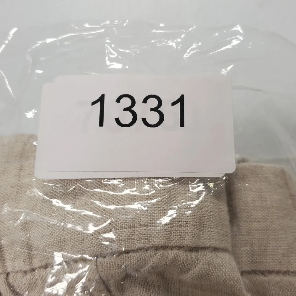 H&M Mens Relaxed Fit Linen Pull On Pants Size 32R Beige Coastal Beachy Neutral